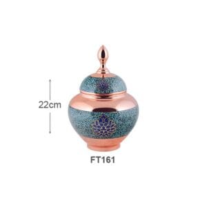 خرید قندان سیبی فیروزه کوبی 25 کد FT161 برند آقاجانی با ارسال رایگان