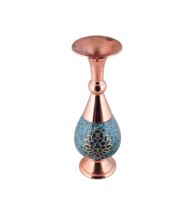 خرید اینترنتی گلدان صراحی فیروزه کوبی آقاجانی کد FT032 با ارسال رایگان