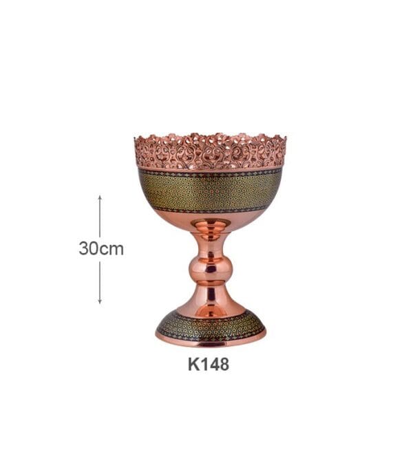 خرید آجیل خوری مس و خاتم کاری صنایع دستی آقاجانی کد k 148 با ارسال رایگان