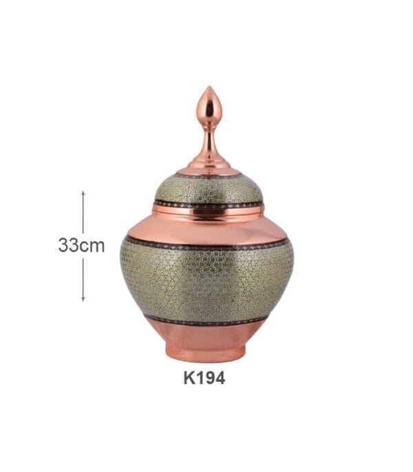 خرید قندان مس و خاتم کاری اصفهان تولید صنایع دستی آقاجانی کد K194