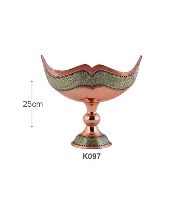 خرید کشکول مس و خاتم کاری آقاجانی از صنایع دستی اصفهان کد K097