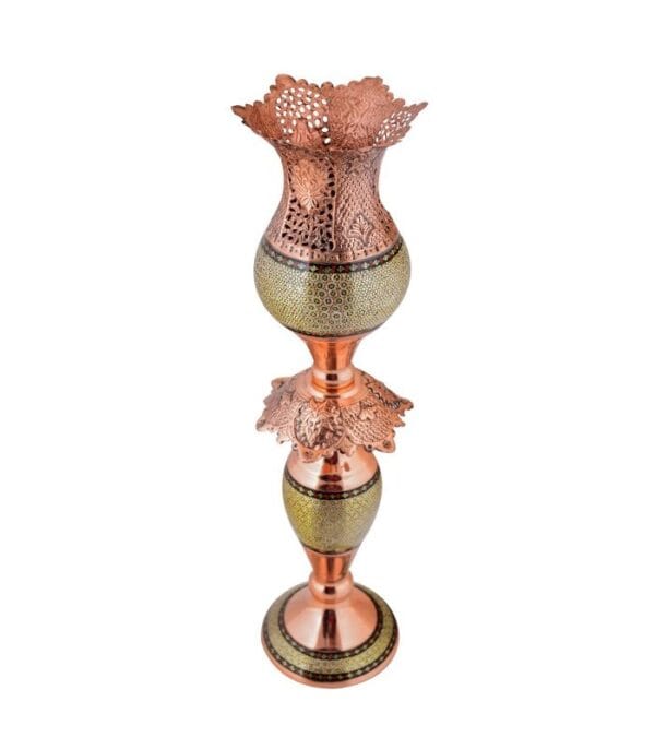 خرید لاله بزرگ مس و خاتم کاری اصفهان تولید صنایع دستی آقاجانی کد K024